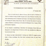 Anatomy dept certificate