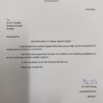 Letter Kirtane sir